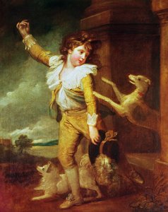 Niño con perros de Richard Cosway